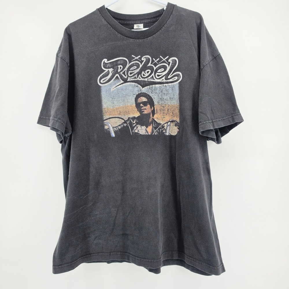 La Bamba Movie Bob Morales Biker T-Shirt Mens 2XL Faded Black TeeStyled Rebel